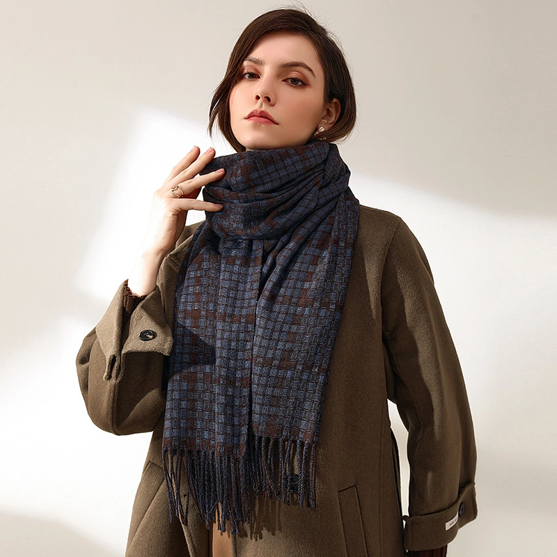 Cachecol de inverno com estampado em caxemira japonês Lady Scarf