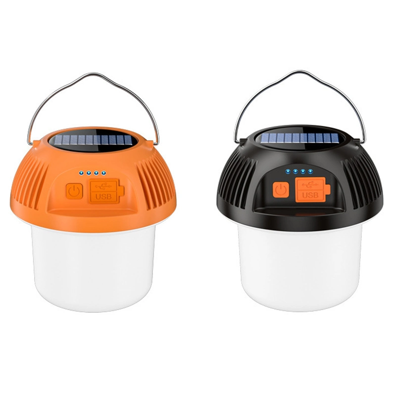 Lámpara de champiñones de ambiente Smart Battery Display Cinte ligero de linterna de dientes Forma Luz portátil de camping solar para exteriores