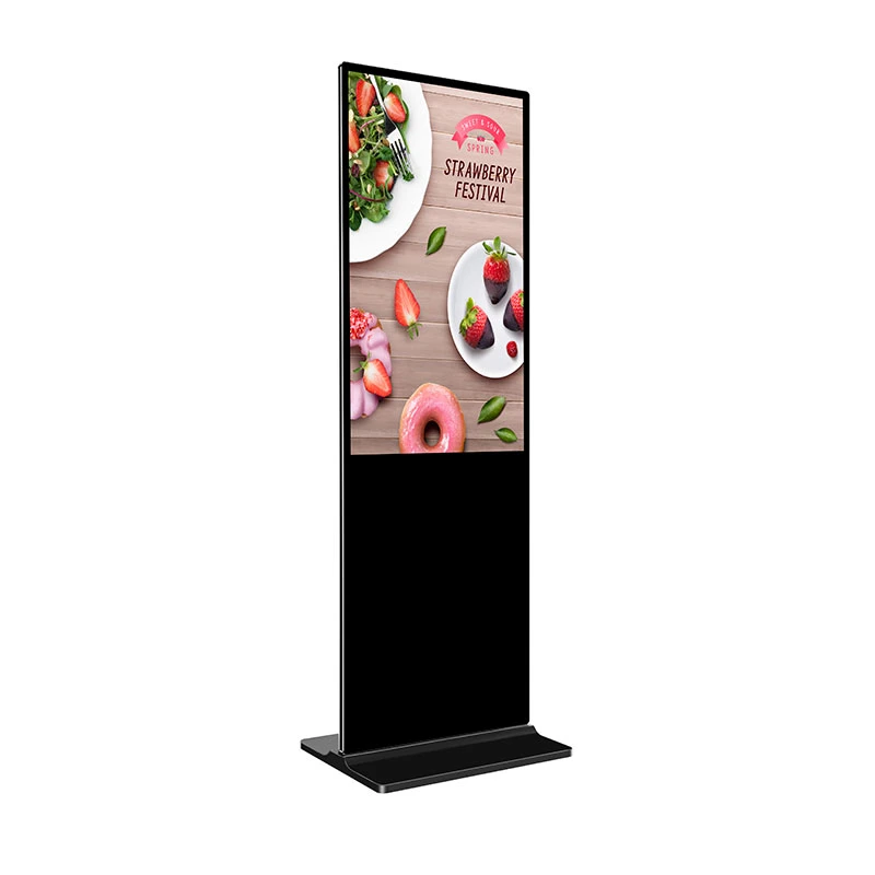 55 Inch Floor Standing Digital Signage Monitor Remote Advertising Display