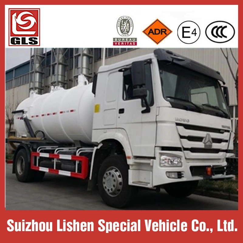 HOWO LHD/Rhd 12000 Liter Capacity Sewage Vacuum Suction Truck