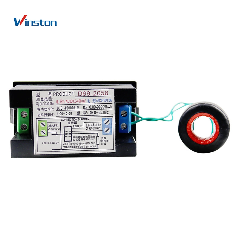 D69-2058 Multi-Function Digital Meter Voltmeter Current Ammeter Electric Energy Frequency Meter Digital Panel