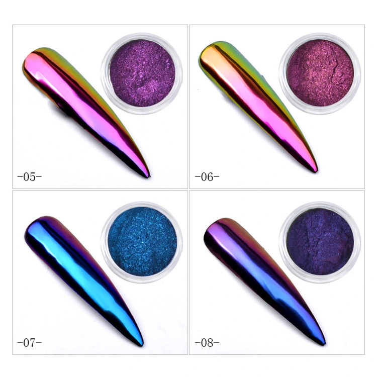 Chameleon Magic Mirror Powder Luxurious Light Metallic Nail Chrome Pigment Glitter Nail Mirror Powder