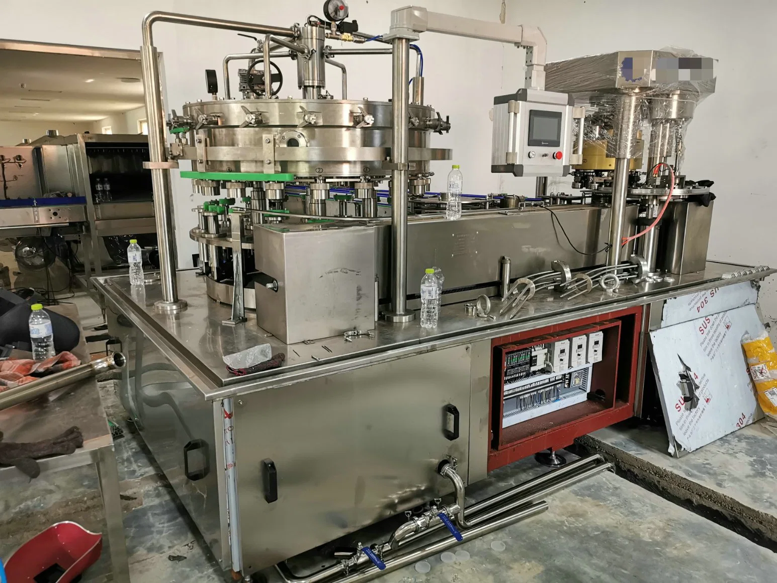 6000-12000bph Spring Drinking Pure Water Juice Carbonated Drinks/Juice Liquid/Glass/Can Bottle Washing Filling Capping/Bottling Making Packing machine