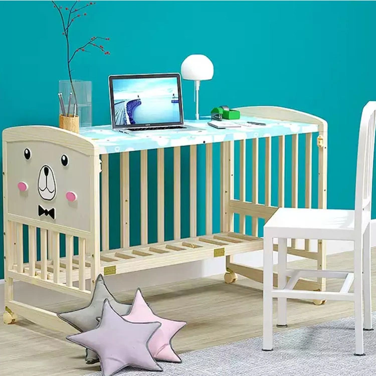 Support Custom Furniture Luxury Baby Cot Crib Bed