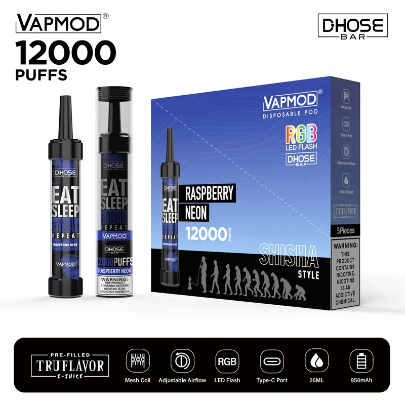 أحدث قلم Vape Vapmod قابل للاستخدام مرة واحدة 12000 بانج شريط نفخة XXL Elf Voltbar RGB LED فلاش قابل لإعادة الشحن E السجائر قابل للاستخدام مرة واحدة