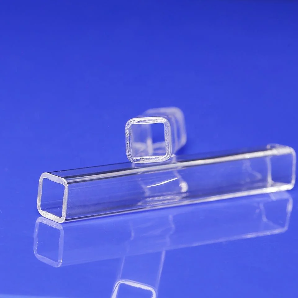 Customized Clear Fused Silica Square Rectangular Semiconductor Quartz Glass Tubes for Sale