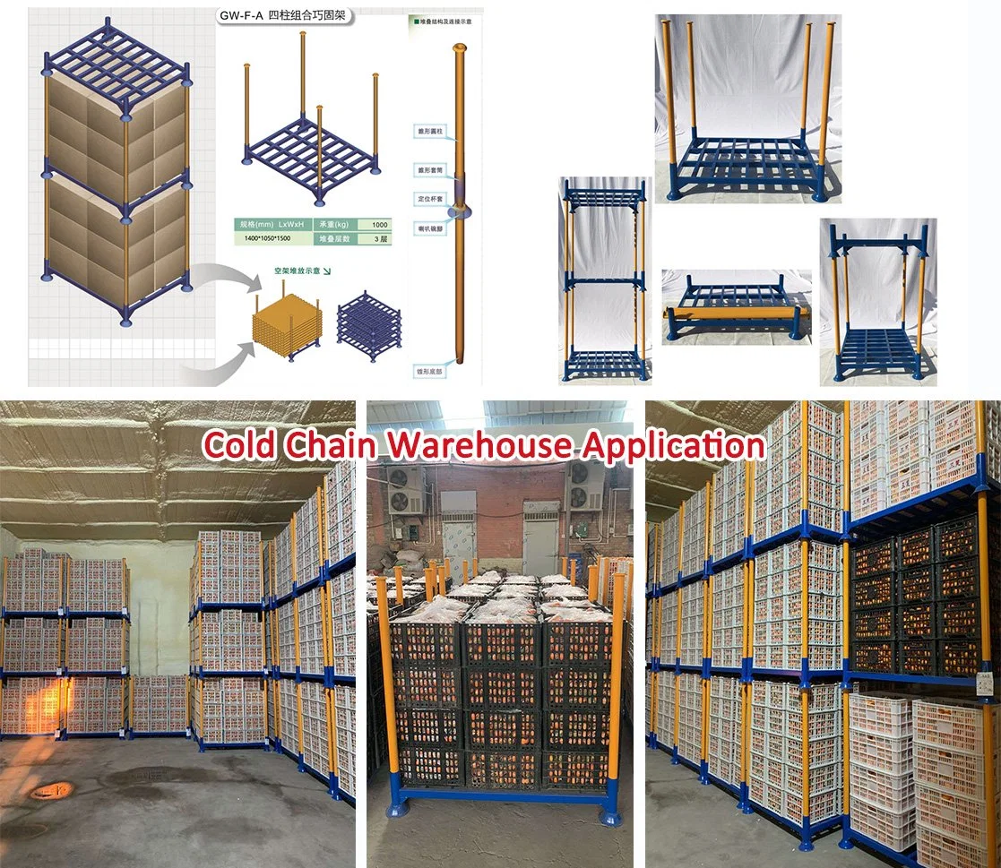 Caja de palets de acero portátil móvil Stilages Stilages Cage Racking Proveedores