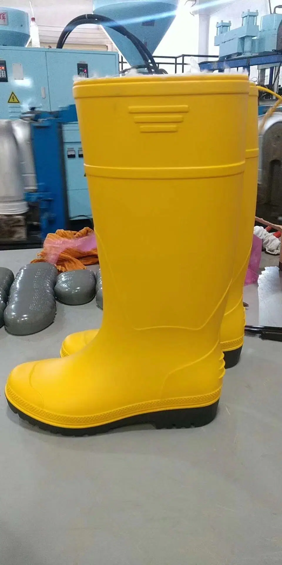 Professional Steel-Toe PVC resistente al agua de lluvia Botas de seguridad