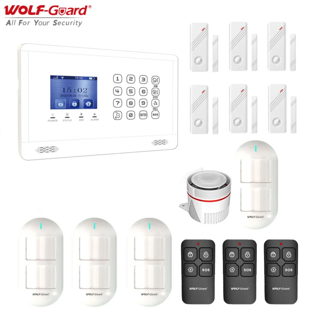 APP Control Smart GSM Alarm System Russian/English Voice Wireless Home Security Alarm Device