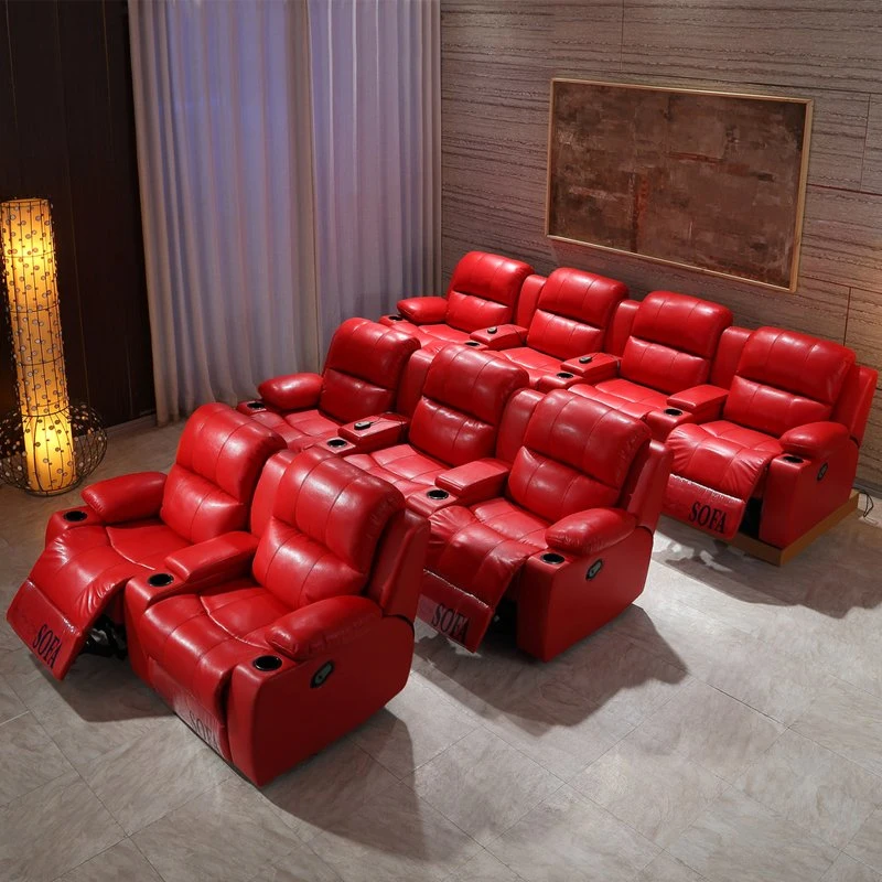 Vente en gros Home Theatre chaise cinéma fauteuil inclinable canapé de salon en cuir