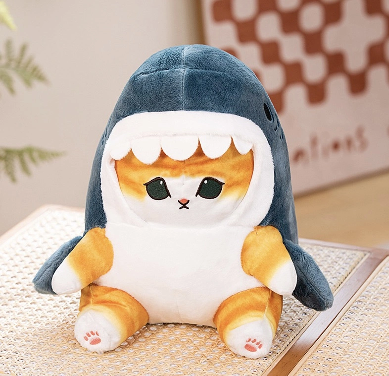 Adorable Shark Cat Plush Pendant Perfect for Room or Car Decoration