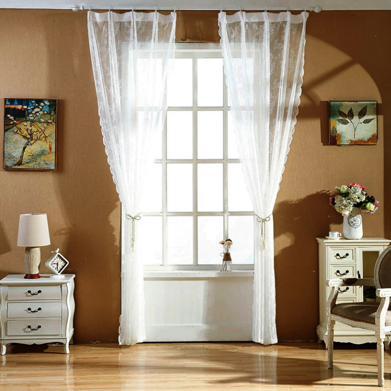 Irregular Rod Pocket Window Voile Drapes Curtain for Living Room Bedroom Wedding