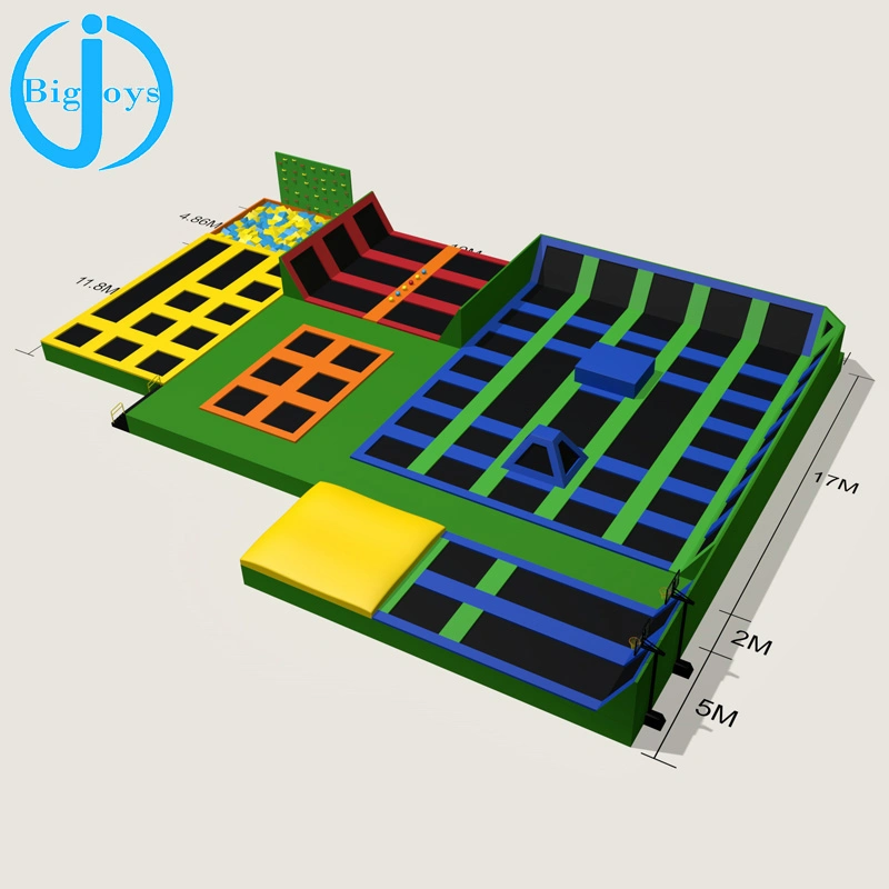 حديقة ألعاب الأطفال التجارية الداخلية الأطفال ترامبولين بارك