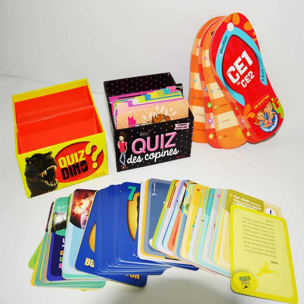 Multiplication Paper Learning Educational Baby Custom Flash Cards / cartões cognitivos impressão Jogos de cartas de serviços para crianças