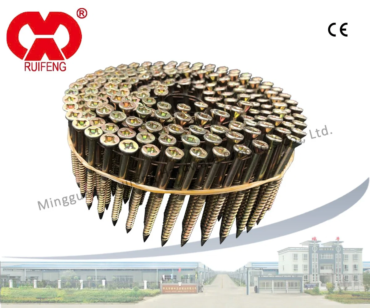 Hardware Fasteners Stainless Steel Framing Nails / Roofing Nails / Siding Nails 15/16&deg; Wire Collated Screws / Coil Nails with CE for Wood Pallets