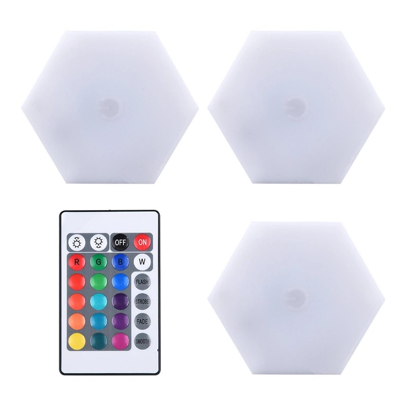 Nuevo toque de diseño DIY Quantum de luz LED hexagonal en panal.