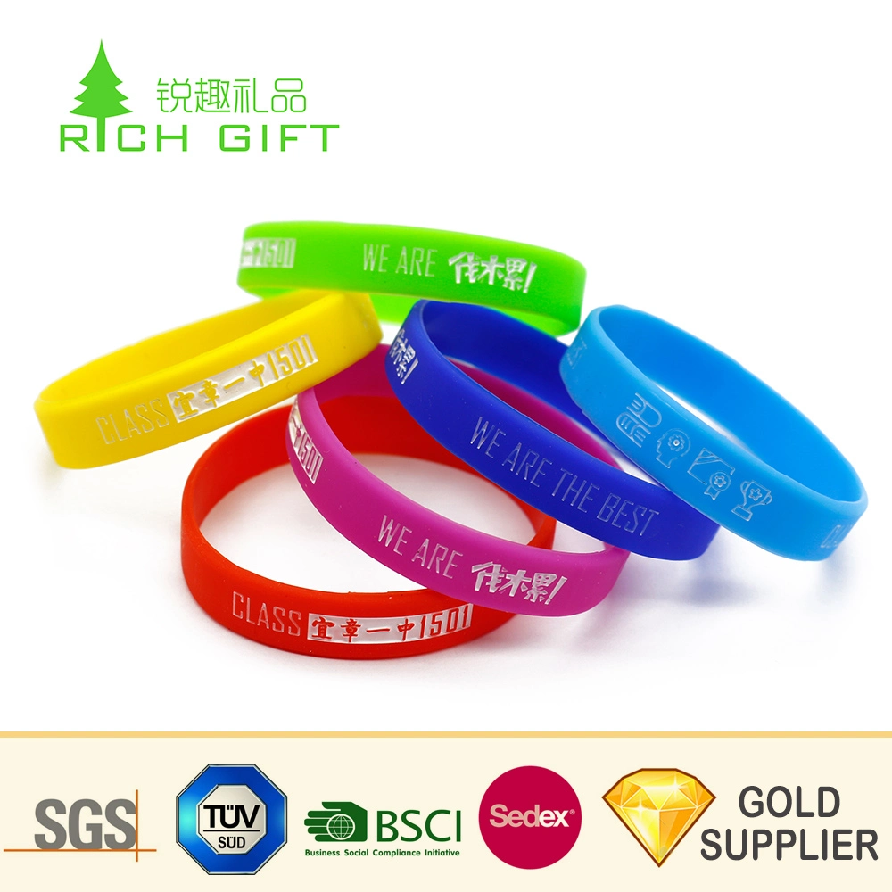 Unique Design Custom Made Reusable Blank Music Braided Silicone Wristband for Promotion