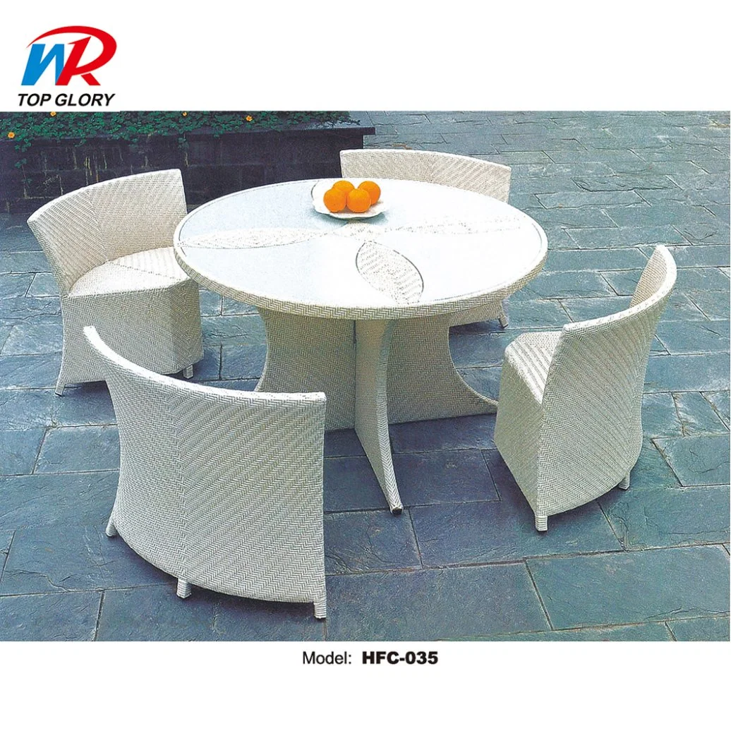 Juego de comedor Patio exterior Rattan silla mesa de jardín mobiliario de jardín (TG-871)