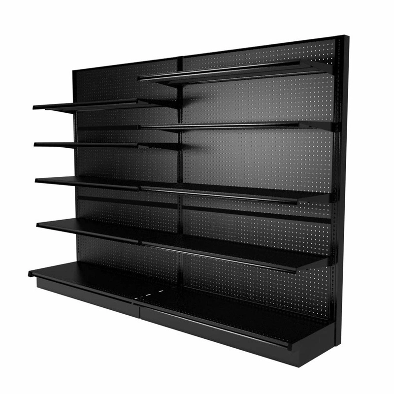 Kundengebundene Single Seite Supermarkt Regale Ausrüstung Lebensmittel Regal Metall Gondel Rack-Metalldisplay