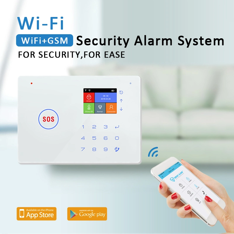 Tuya WiFi GSM Home Security Alarm System with Wired Wireless Smart Zones (ES-G66W)