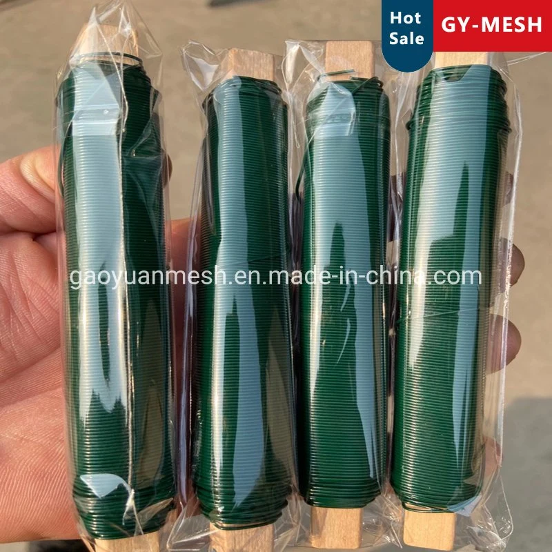 High quality/High cost performance  26gauge 150' Garden Painted Florist Green Wire Supplier