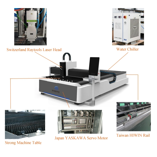 Potência laser de 3000 W, 4000 W, para a fibra laser espessa Metal 3015 Folha de metal da Máquina de Corte