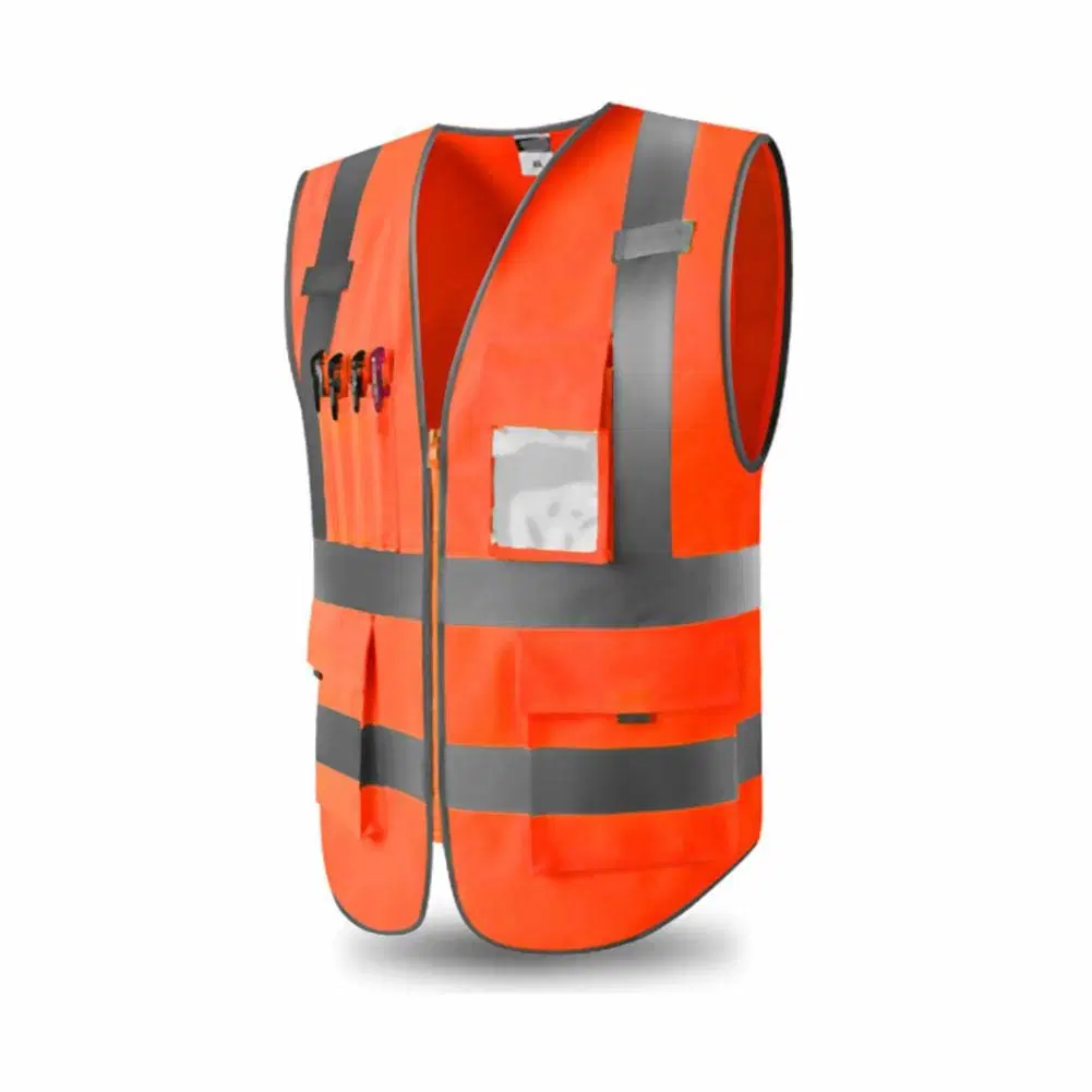 La parte superior de seguridad de poliéster transpirable de ropa de trabajo reflexivo Unisex uniforme para la Seguridad Vial ferroviario