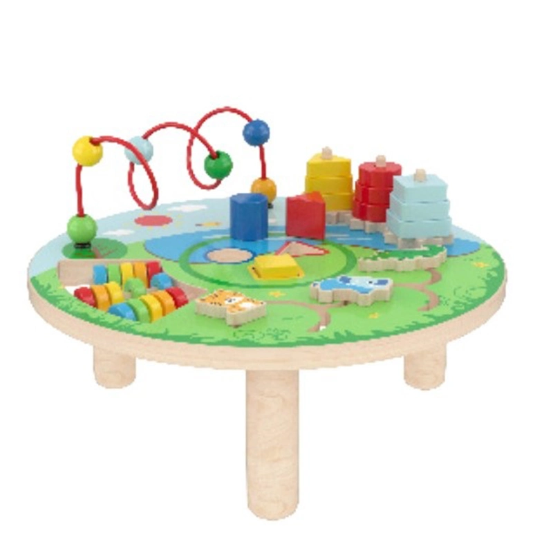 Juguete de madera mesa de juego multifunción