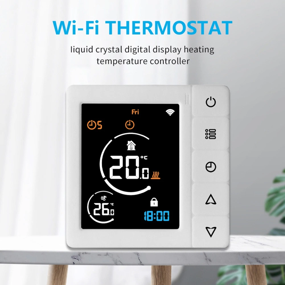 Thermostat Smart Home WiFi Heizung Thermostat großer LED-Bildschirm Digital Weekly Programmable Tuya Alexa Voice Control