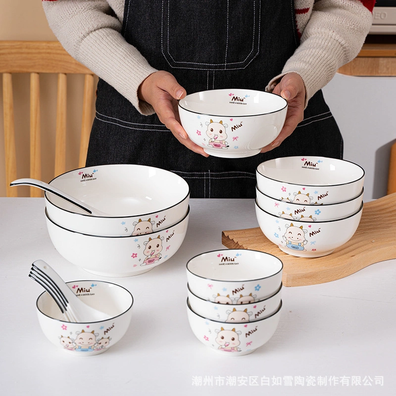 Fábrica al por mayor Ceramic Bowl Soup Bowl Ramen Bowl Dinnerset vajilla