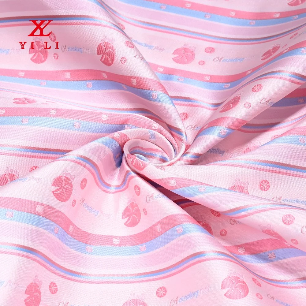 Yili Silkly Satin High Density Logo Brocade Jacquard Necktie Fabric