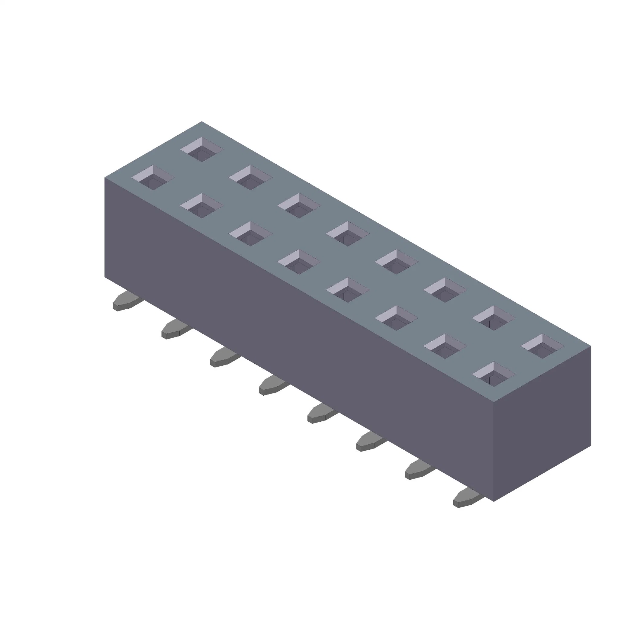 L'assemblage automatique de 2,54 mm embase femelle 28broche connecteur CMS