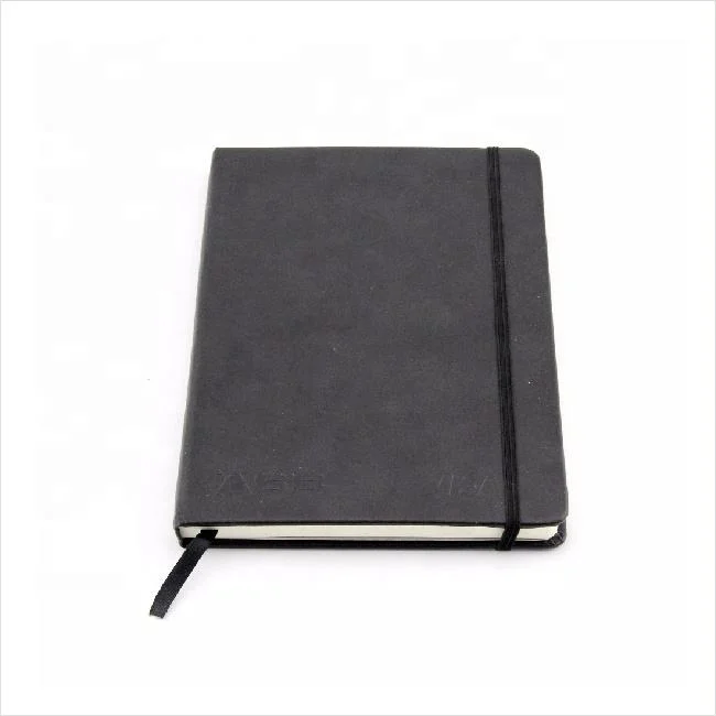 A5 Hardcover PU Leather Notebook Custom Logo Daily Planner Journal Elastic Band Writing Note Book