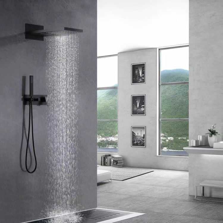 Concealed Shower Mixer Set with Rain&Waterfall Shower Head