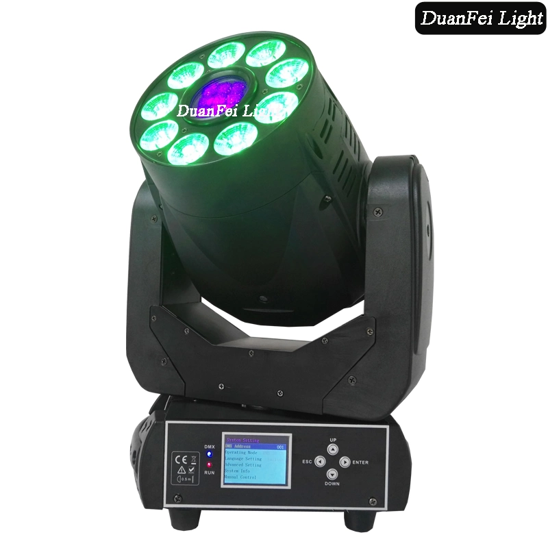 إضاءة عالية مع DJ Lyre Gobo 90 واط، مؤشر LED للموضع يتحرك ضوء الرأس مع LED Wash RGBWA UV