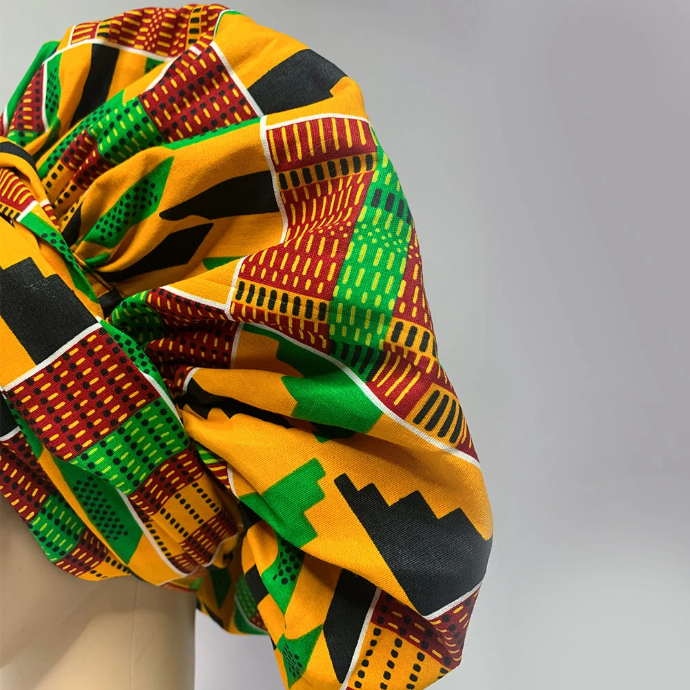 Vendre à chaud de style traditionnel africain Handwrap Ankara Fashion femmes bonnets d'impression