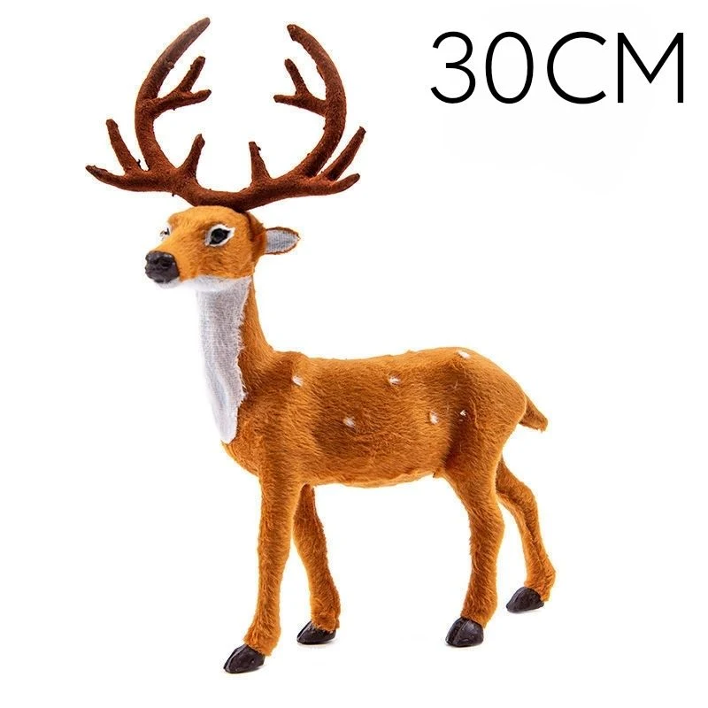 Christmas Fawn Decoration Doll Doll Simulation Sika Deer Christmas Tree Scene Layout Elk Decoration Package