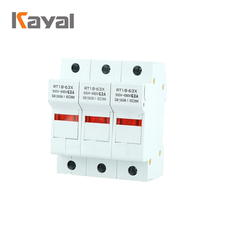 Kayal Baixa Voltagem levou Rt18-63X cilíndrica de suporte do fusível 400A Bases de Fusíveis