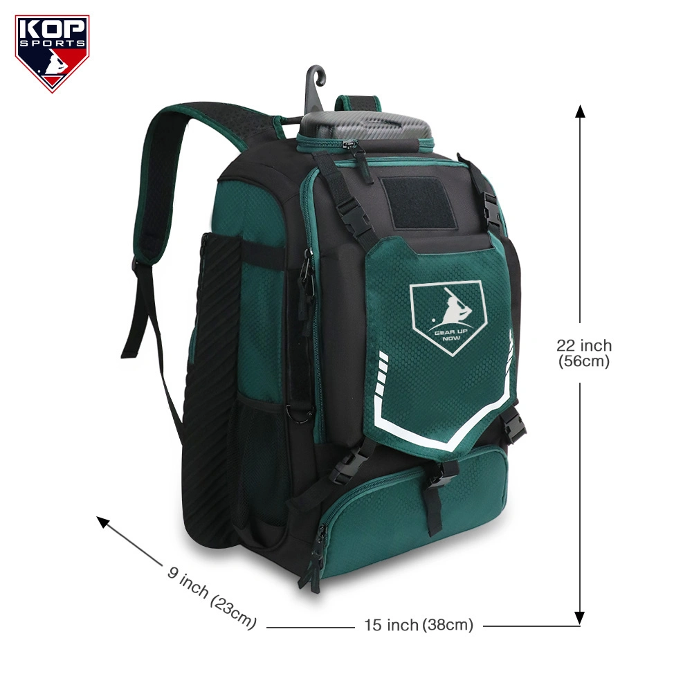 Schwarz-Grüner Baseball-Rucksack