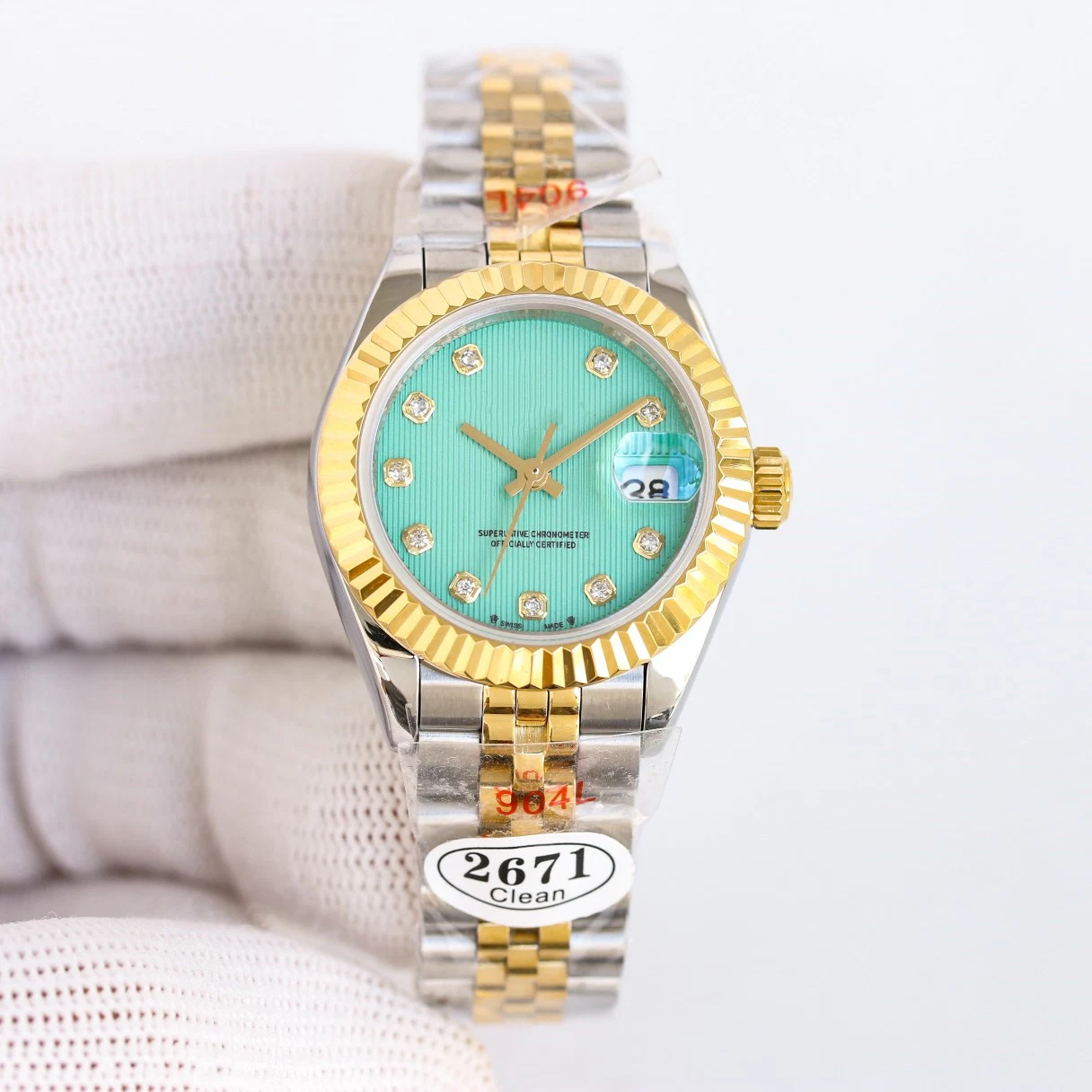 Top Log 36mm Automatic Movement Watch Men's and Women's Universal Mechanical Watch Waterproof Watch, Diamond Watch Swiss Replica Watch