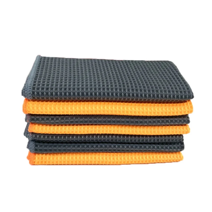 Custom Car Wash Towel Car Cleaning Auto Detailing Microfiber Waffle Towel for Car 280GSM 40*40 Cm Kitchen Dishcloth Household Home Wipes