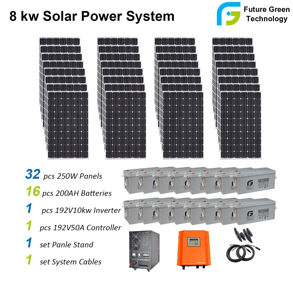 6000 Watts de energia electricidade doméstica Grade Desligado do Sistema de Energia Solar