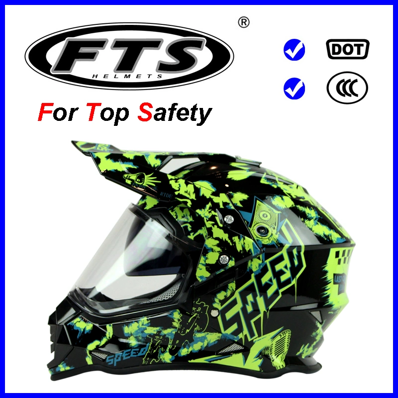 DOT Approved Cross Helmets off Road Motorcycle Helmets with Double Visors ABS Safety Protector