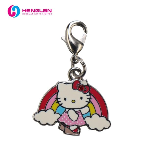 Fantastic Polished Enameled Hello Kitty Rainbow Charm for Girls Gifts