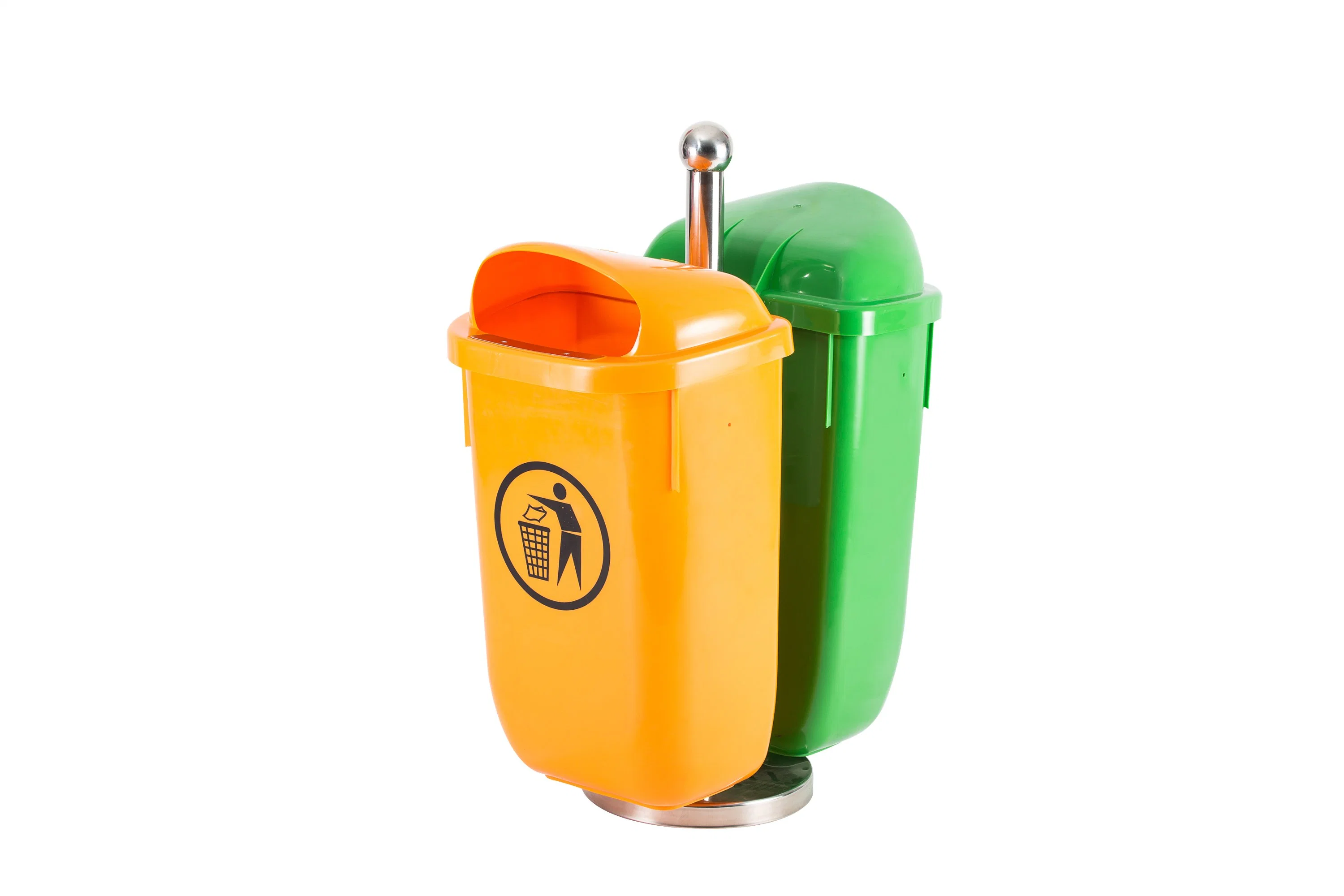 Wholesale/Supplier Amusement Stocked 50L Twins Plastic Dustcan Food Waste Container for Sale