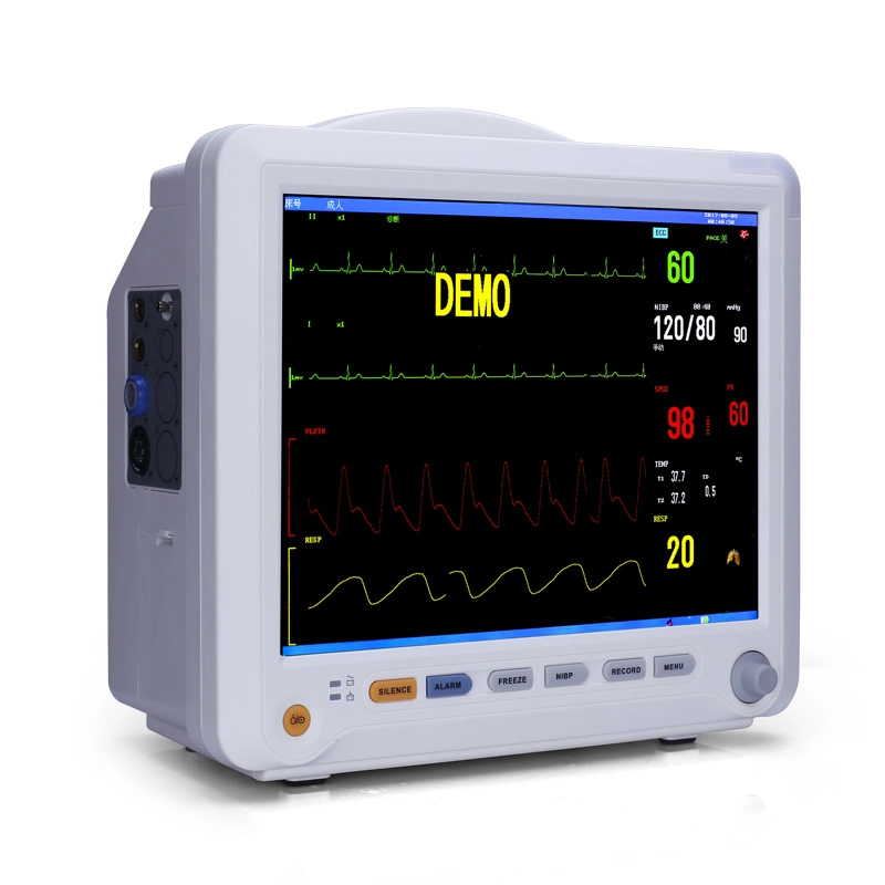 Portátil de 12,1 pulgadas de alta resolución seguimiento médico de cabecera Multi-Parameter modular del sistema de signos vitales de Monitor de paciente