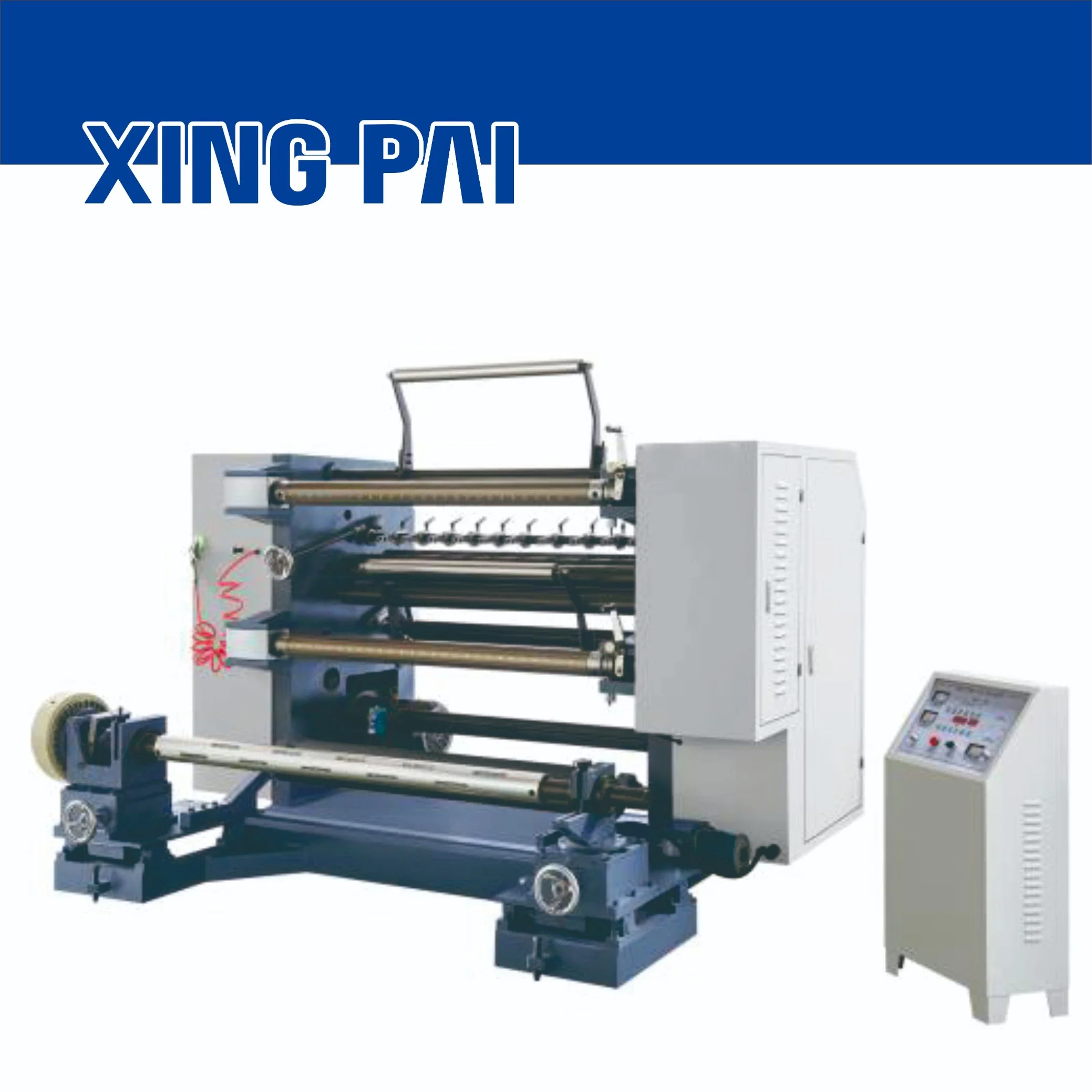 Xingpai Brand Automatic High Speed Plastic Film Non Woven BOPP Film Slitting Machine Paper in Roll Slitter with PLC