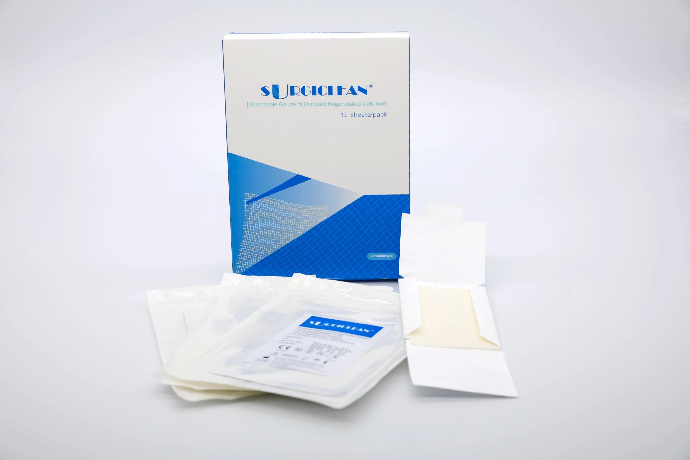 Surgiclean Absorbable Gauze Oxidized Regenerated Cellulose 5*8 Cm Stop Bleeding in Surgery