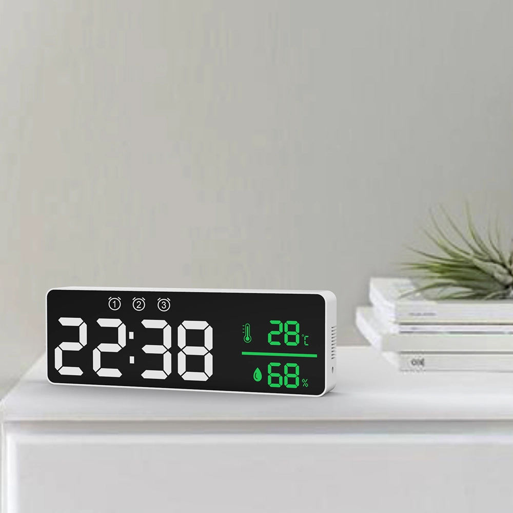 Hot Sales Desktop Wall Mount LED Digital Thermometer 3m USB White CE