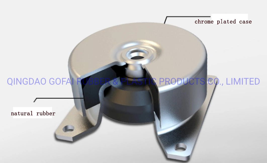 Amortisseur en caoutchouc métallique antichoc anticollision rigidité égale antivibration Coussinet d'isolation acoustique à montage en caoutchouc pour bateau de guerre
